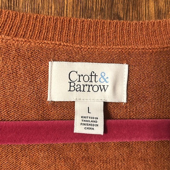 Croft & Borrow womens sweater V neck  L - Picture 2 of 6